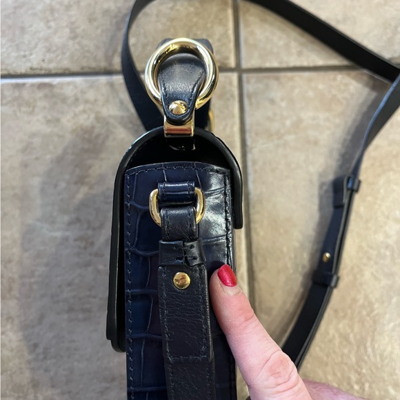 Chloe Mini C Croc Leather Bag - Picture 2 of 11